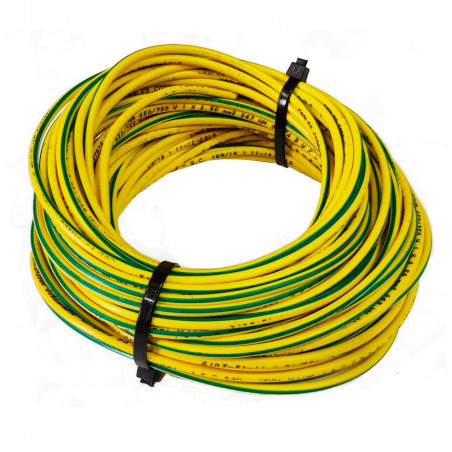 Cable Unipolar 1,5mm2 verde amarillo rollo 3 Metros