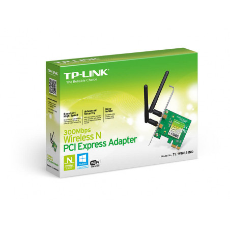 Adaptador de Red TP-LINK TL-WN881ND PCI Express 300Mbps