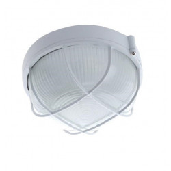 Tortuga de aluminio redonda para 1 luz E27 blanco