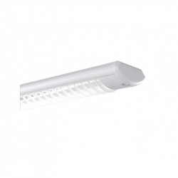 Artefacto INDULAR ECCO LED para 2 tubos de 120cm con louver blanco