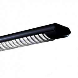 Artefacto INDULAR ECCO para 2 tubos led de 120cm con louver negro
